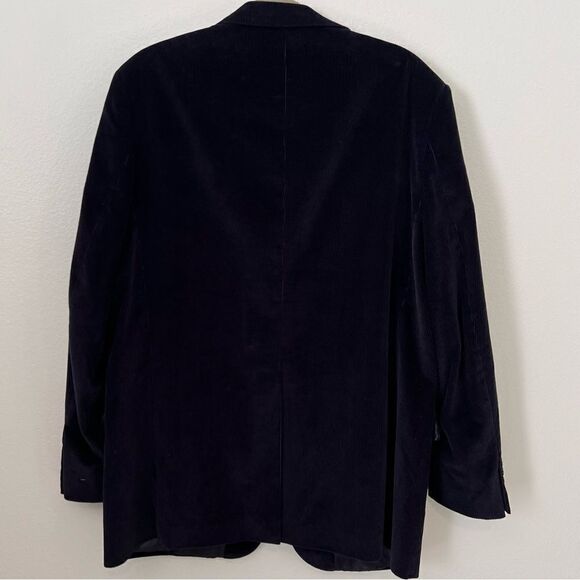 Saddlebred Corduroy Sport Coat Blazer Jacket Men's Size 44R Navy Blue - Picture 5 of 5